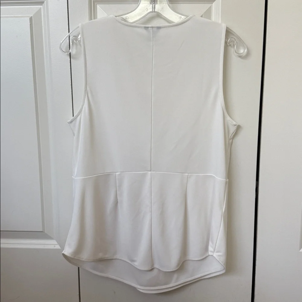Ann Taylor Cream Ruffle Blouse - Picture 3 of 3